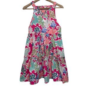 ZARA | Pink Open Back Floral Tiered Summer Dress | Size M